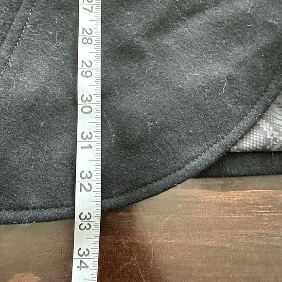 Guess Pea Coat Black Wool Blend Tweed Preppy Capsule Size Large - Picture 11 of 12